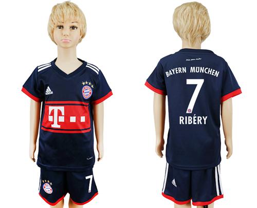 Bayern Munchen #7 Ribery Away Kid Soccer Club Jersey